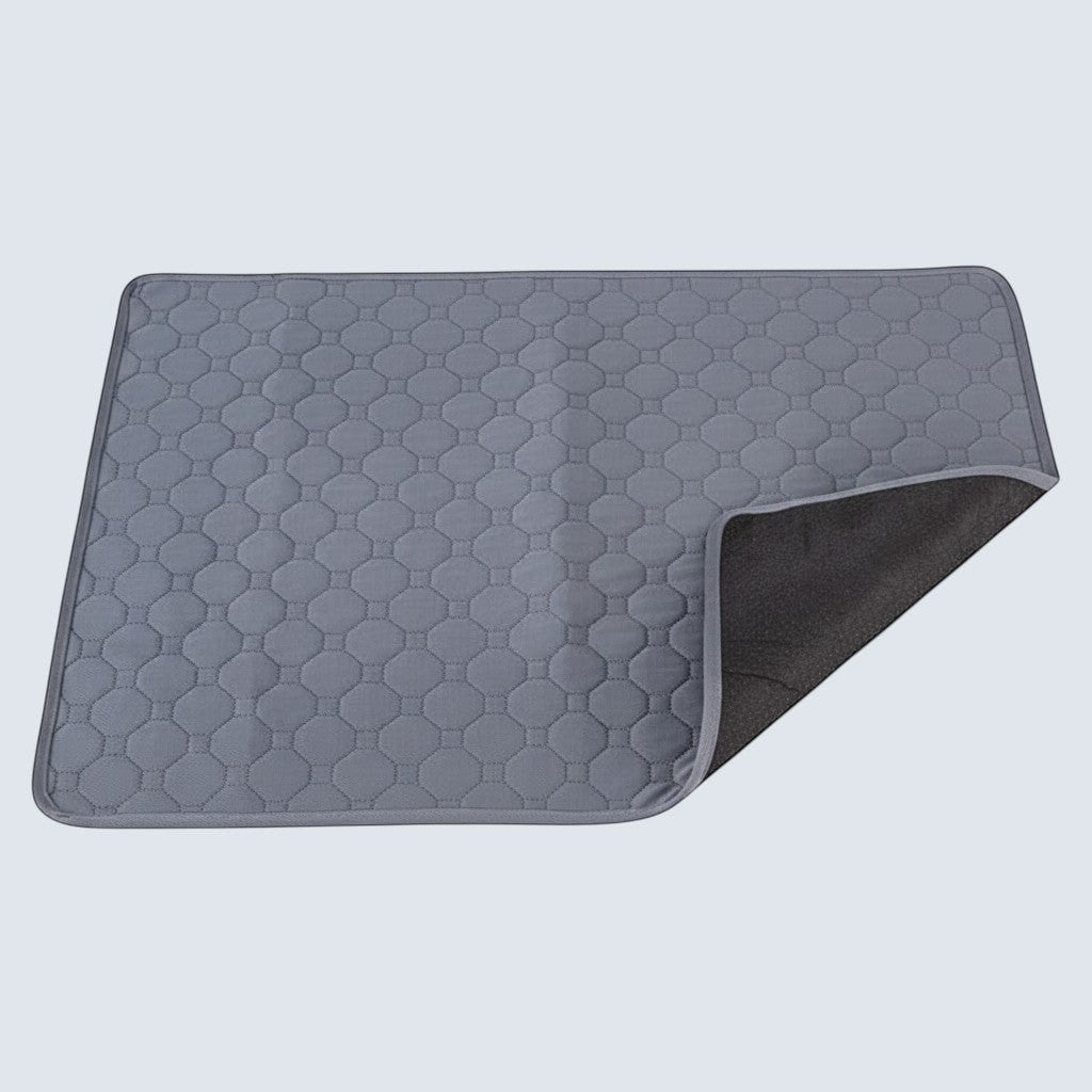 My Store 2 grey reusable puppy training pad with a quilted surface and absorbent backing for pet mess protection.